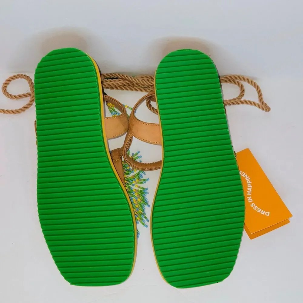 FARM RIO Sandals Floral Pietra Tropical Women Shoes Size 7 US NEW +BOX +DUSTBAG